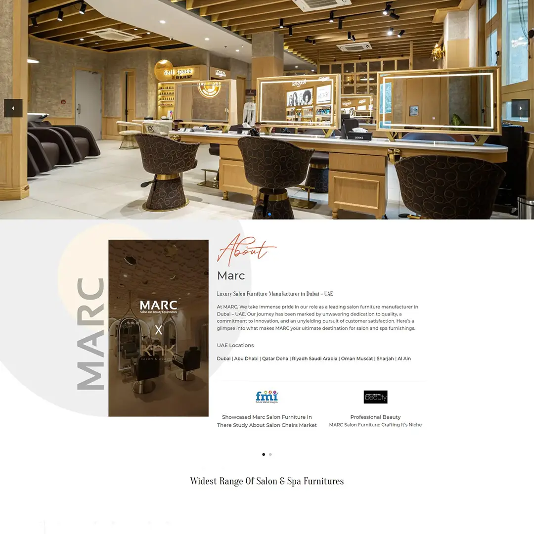 Digital Marketing for Marc Salon Furniture